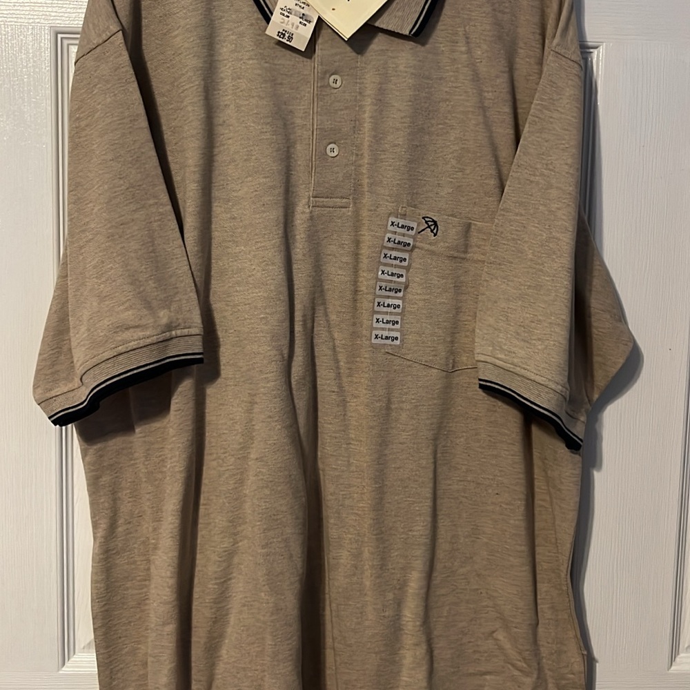 Men's NWT Beige Arnold Palmer Golf Shirt